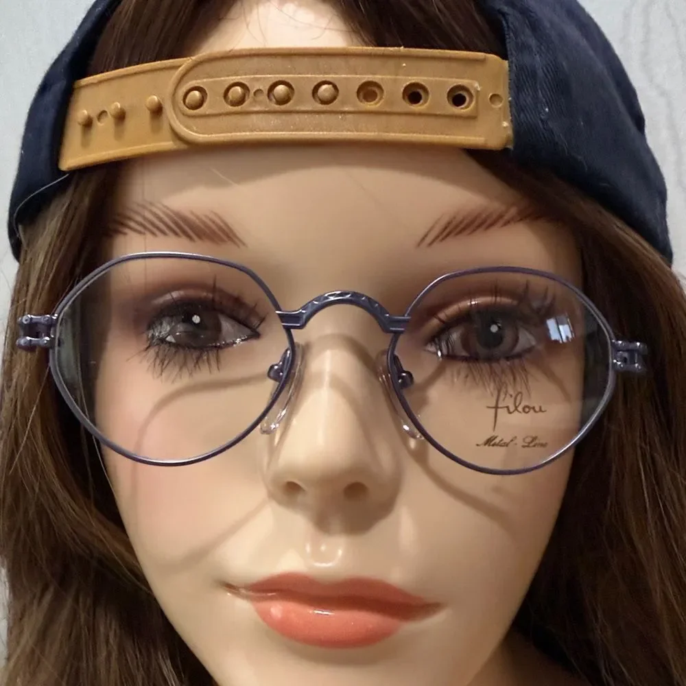 Filou Metal Line Eyeglasses Style Number 7002 Lavender Retro Steampunk New